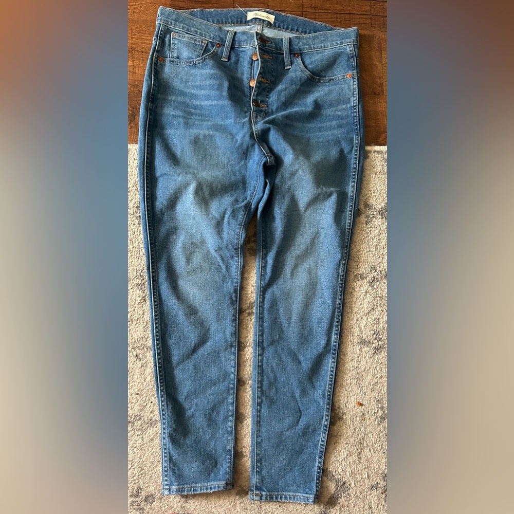 Madewell petite button fly skinny jeans